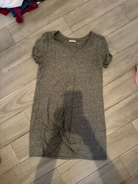 Z Supply Heather Gray Short Sleeve Knit Dress